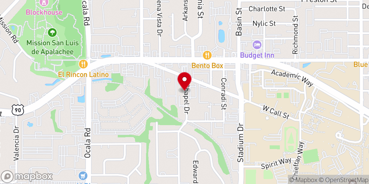 Map showing location of The Osceola Apartments