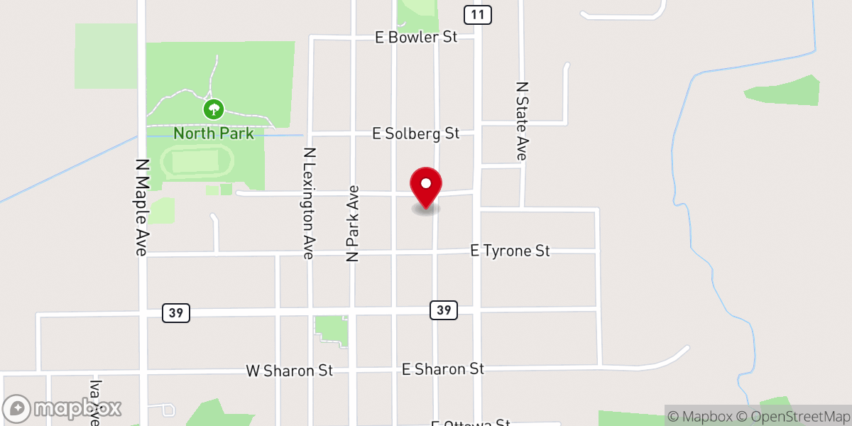 Map showing location of St Mary's Catholic Church