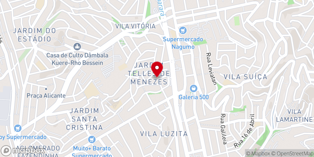 Map showing location of Igreja Evangélica A Benção - Santo André