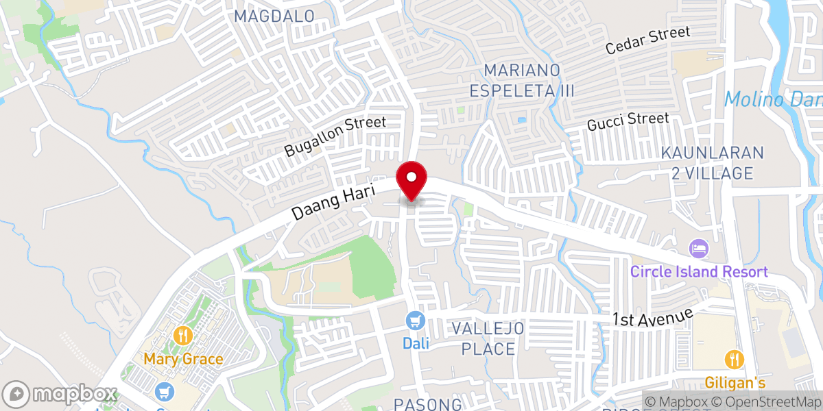 Map showing location of Holy Family Catholic Parish