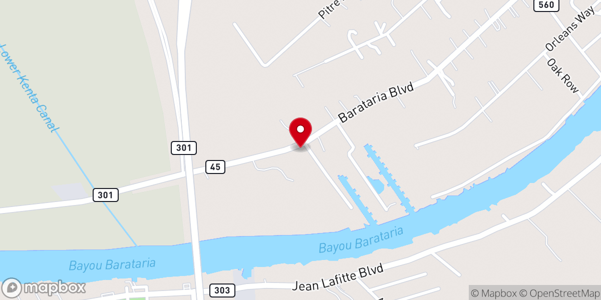 Map showing location of Lafitte Barataria & Crown