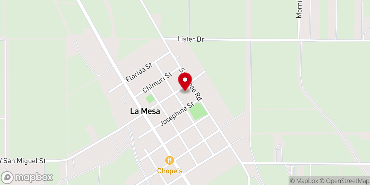 Map showing location of San Jose Catholic Church