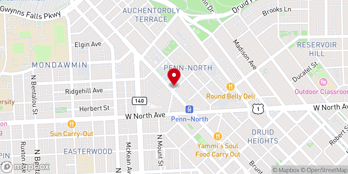 Map showing location of The Church Spot