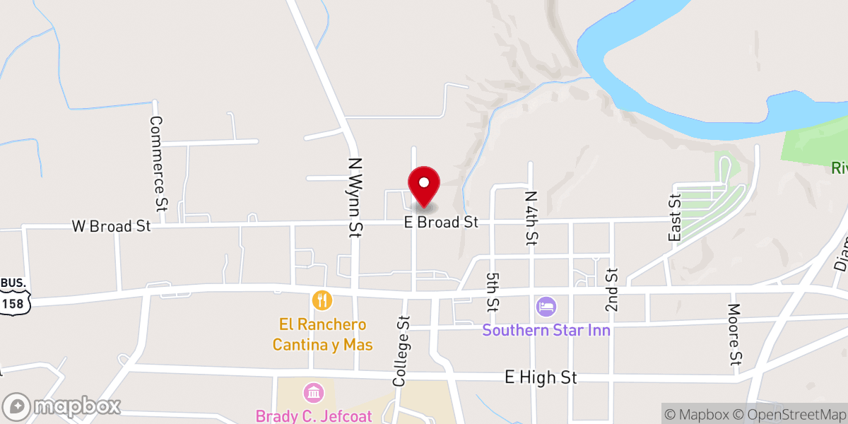 Map showing location of Murfree Center