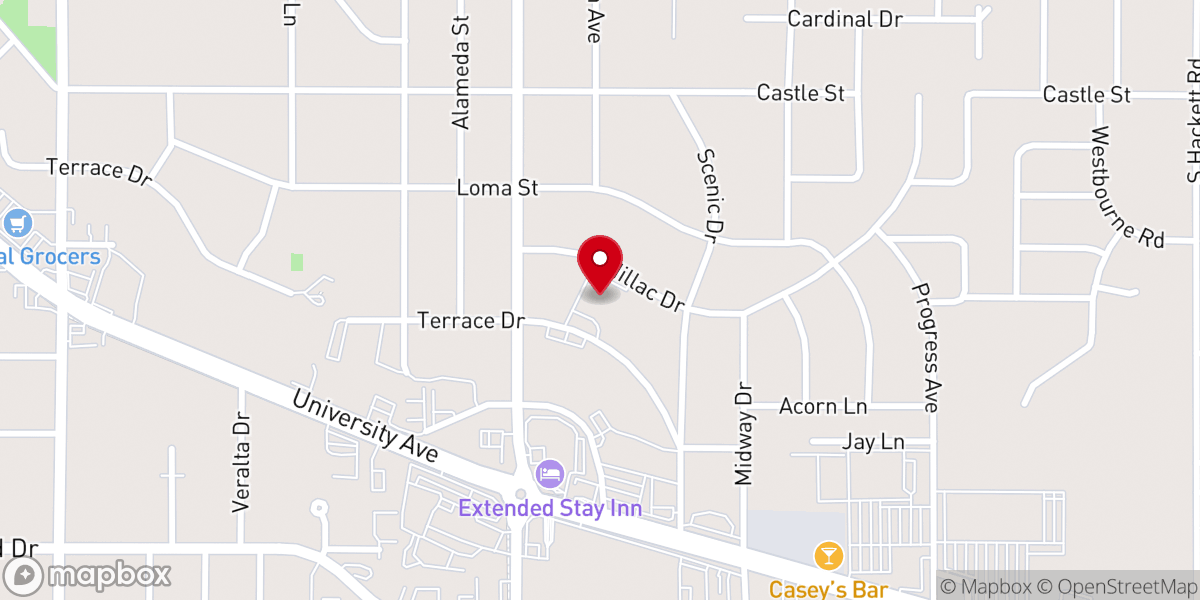 Map showing location of St. Timothys United Methodist Church
