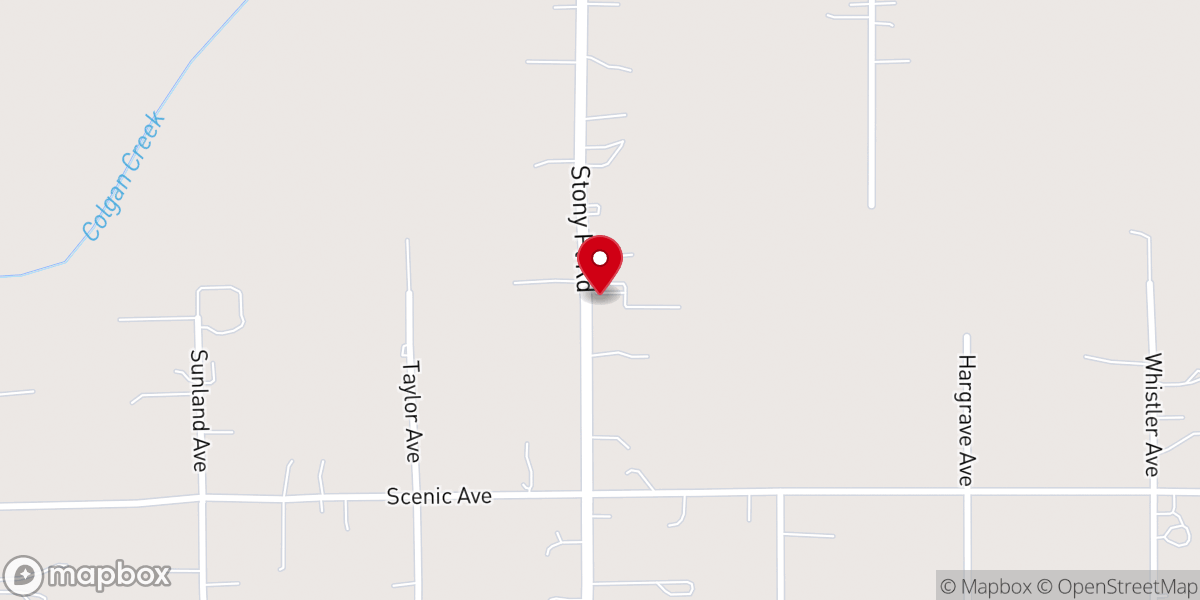 Map showing location of Stony Point Christian Fellowship