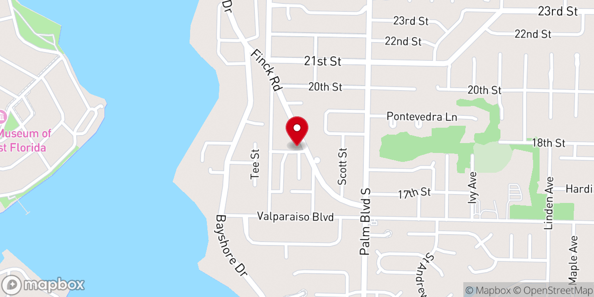 Map showing location of First Pentecostal Church