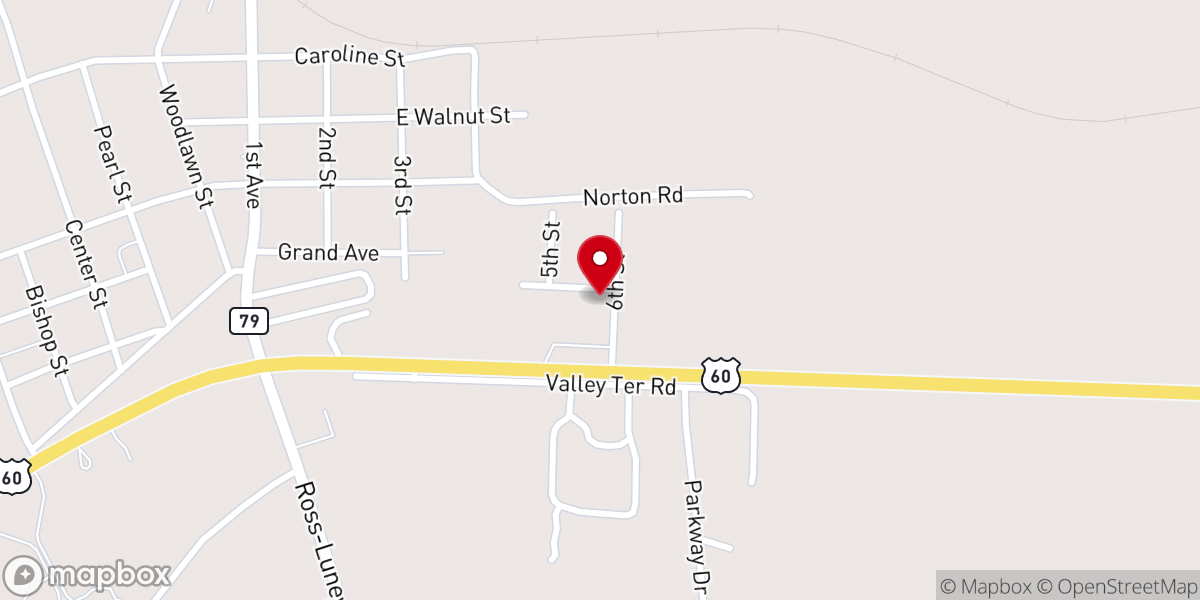 Map showing location of Lincoln Trail Christian Church
