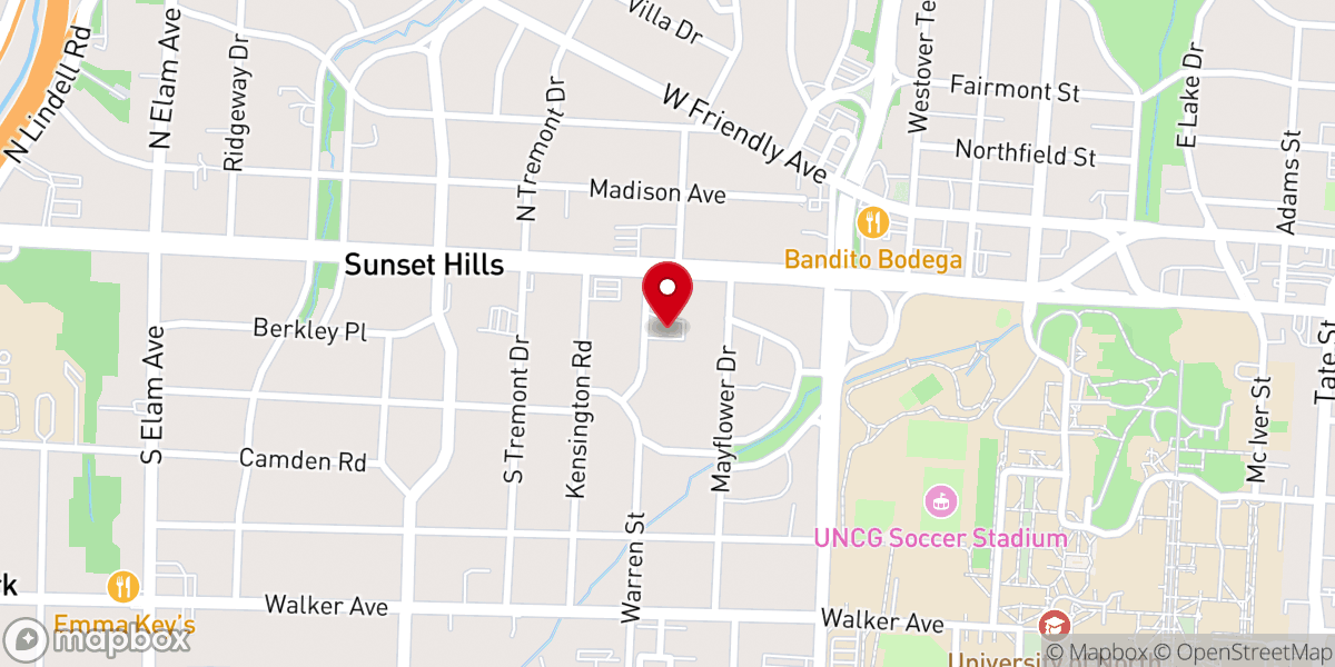 Map showing location of First Church of Christ, Scientist