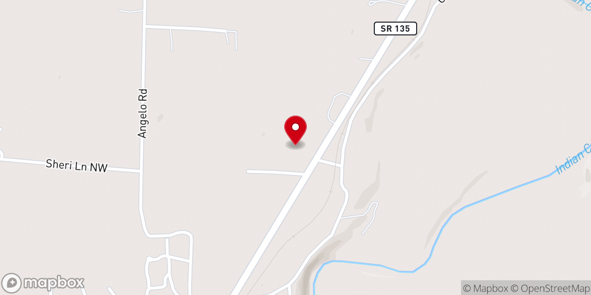 Map showing location of Calvary Holiness Church