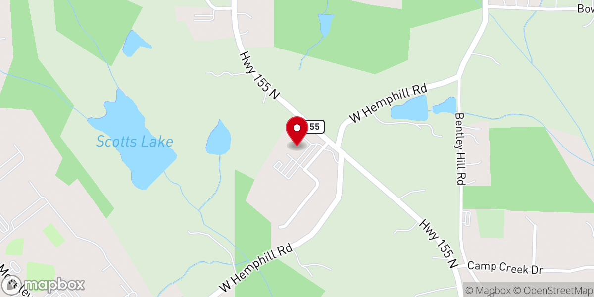 Map showing location of Stockbridge Community Church