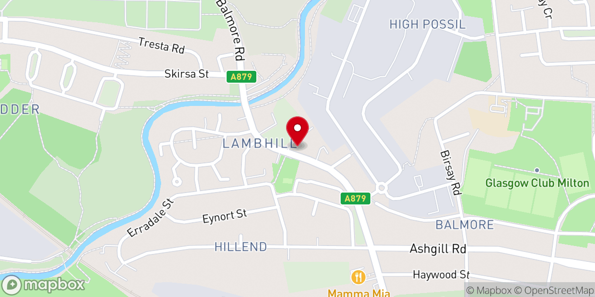 Map showing location of St Agnes' Catholic Church