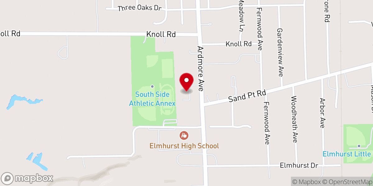 Map showing location of Southwest Church of Christ