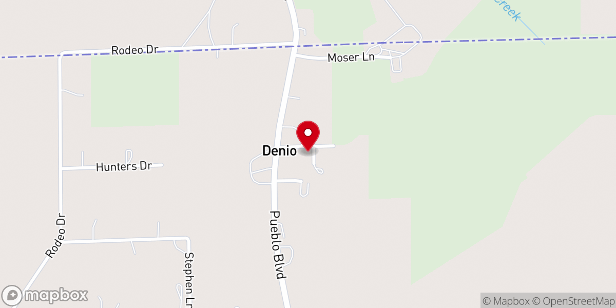 Map showing location of Denio