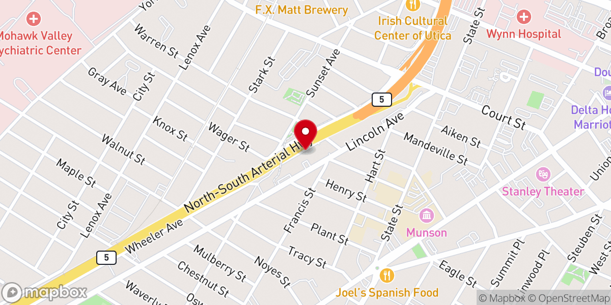 Map showing location of Holy Trinity Bingo