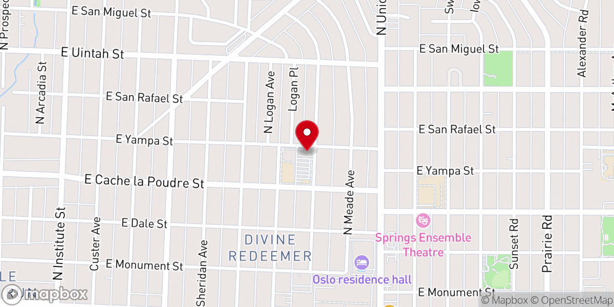 Map showing location of Our Lady of Guadalupe