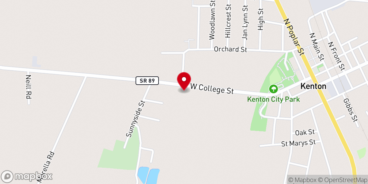 Map showing location of Kenton Church of God
