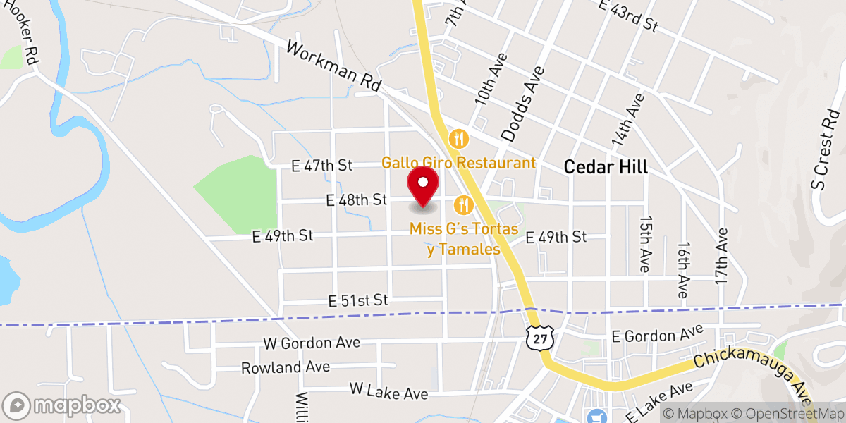 Map showing location of Lighthouse Tabernacle