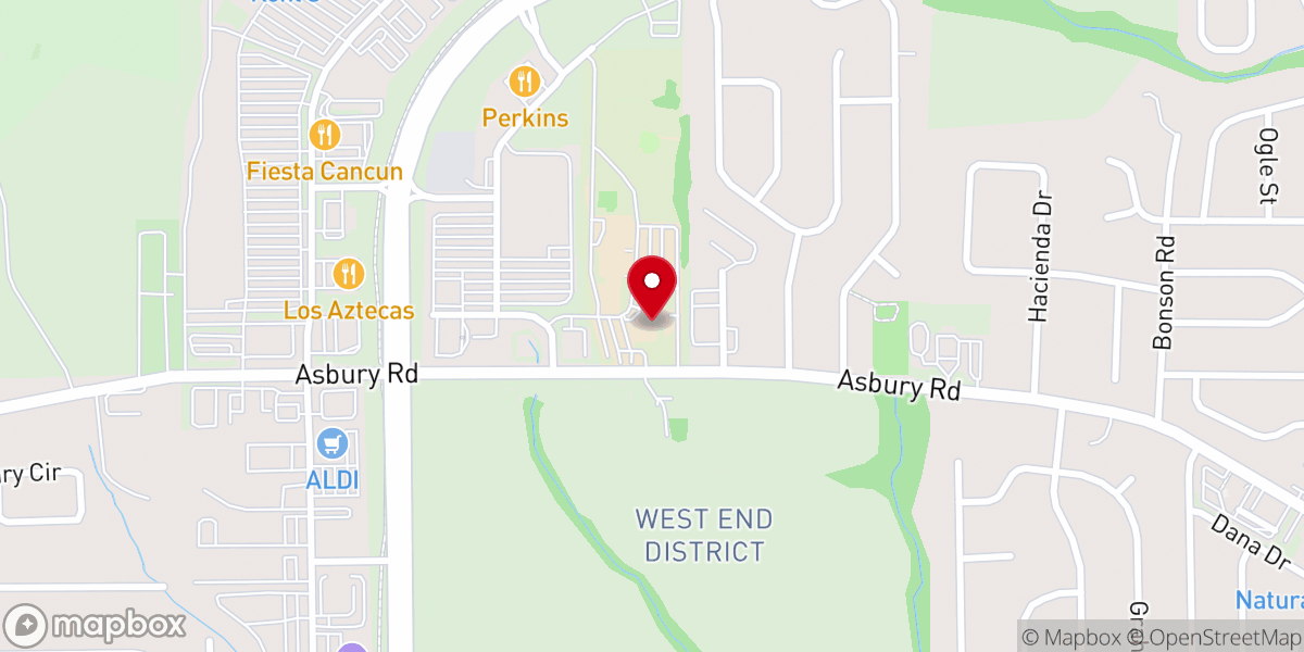 Map showing location of Resurrection Catholic Church
