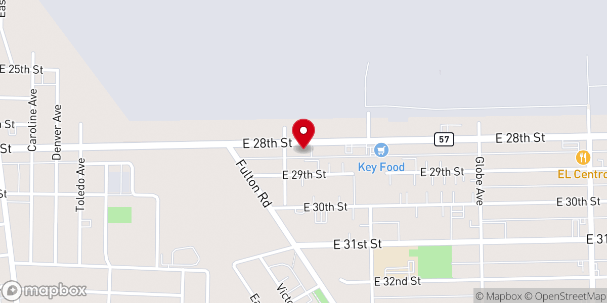 Map showing location of New Hope Baptist Church