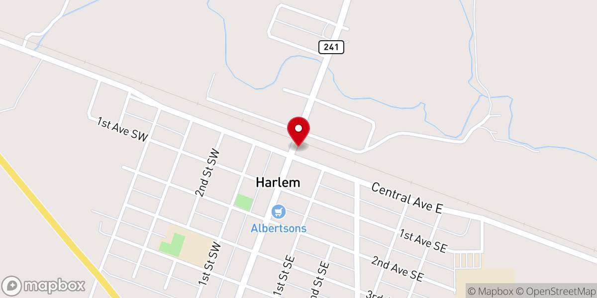 Map showing location of Assembly of God Church