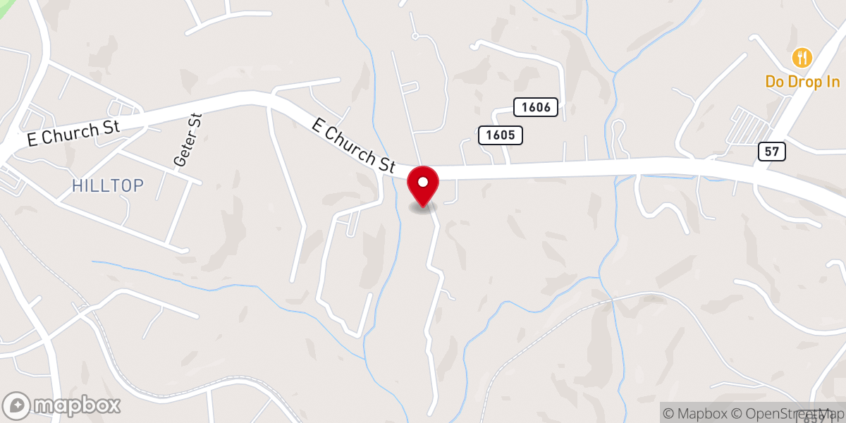 Map showing location of Mt Olivet Pentecostal United