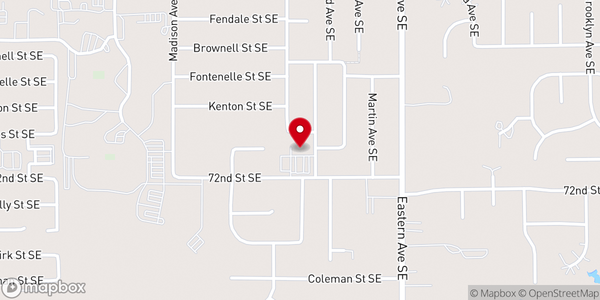 Map showing location of Covenant Christian Reformed Church