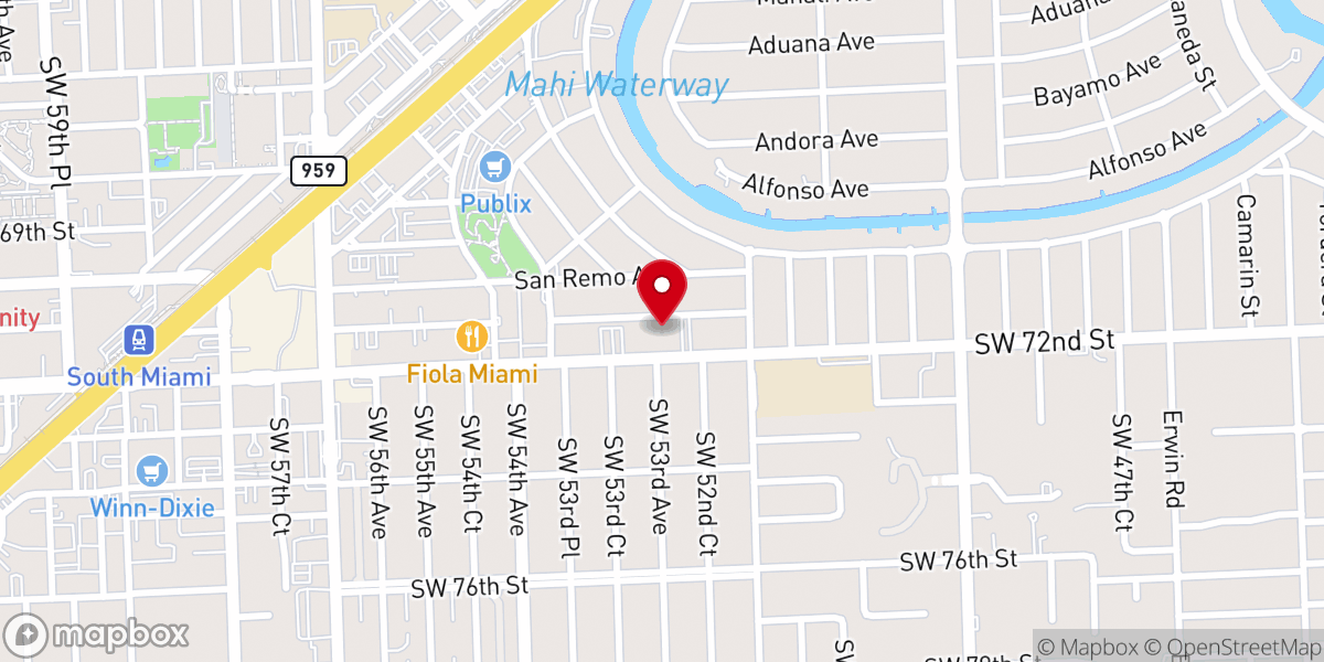 Map showing location of Riviera Presbyterian Church