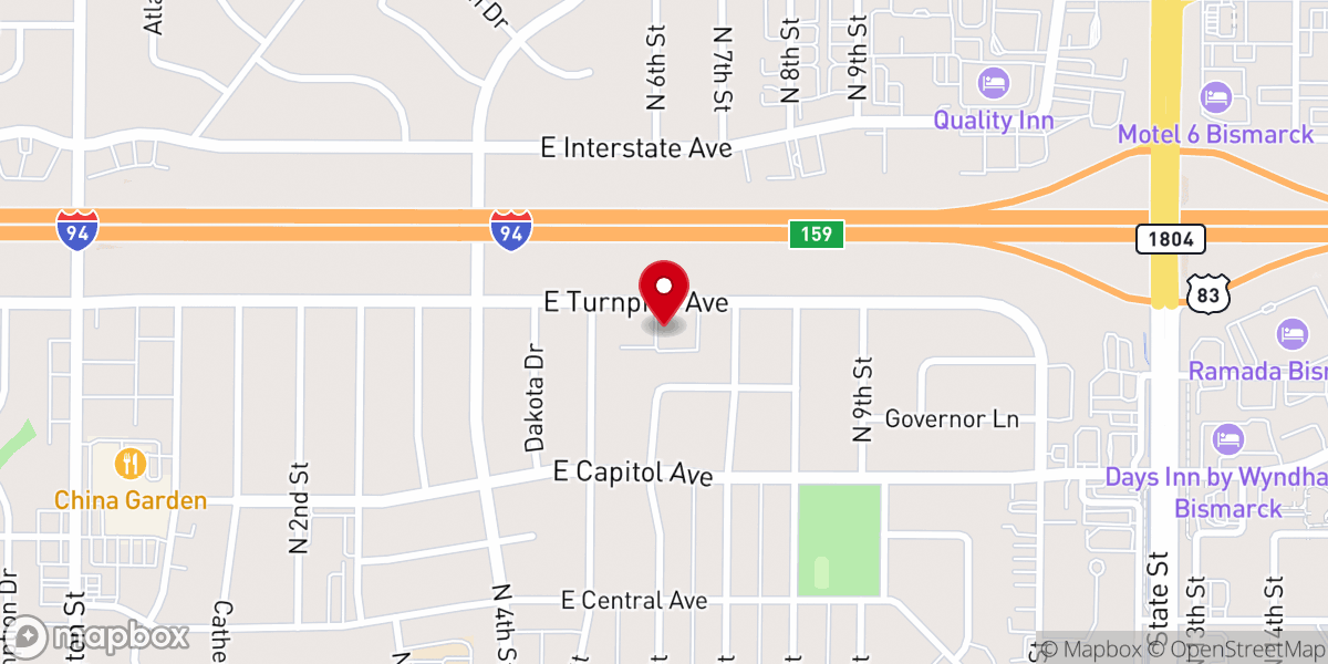 Map showing location of Bethel Lutheran Church MO Synod
