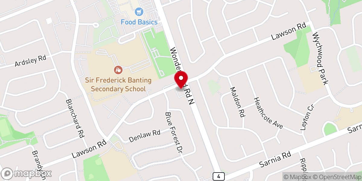 Map showing location of St. Ansgar Lutheran Church