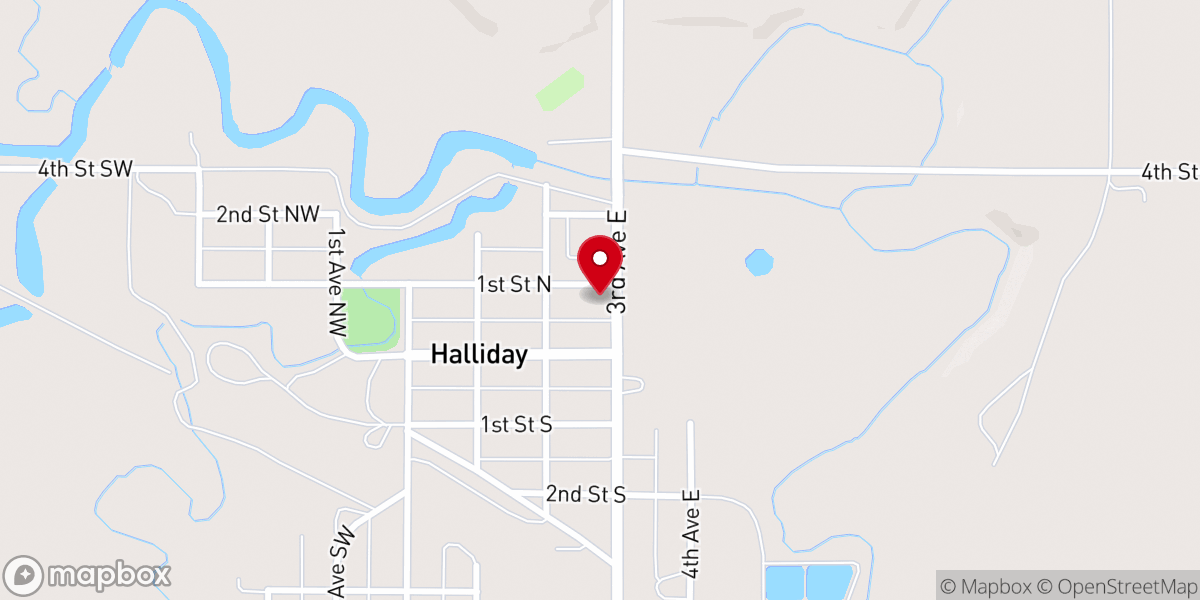 Map showing location of St. Paul's Catholic Church
