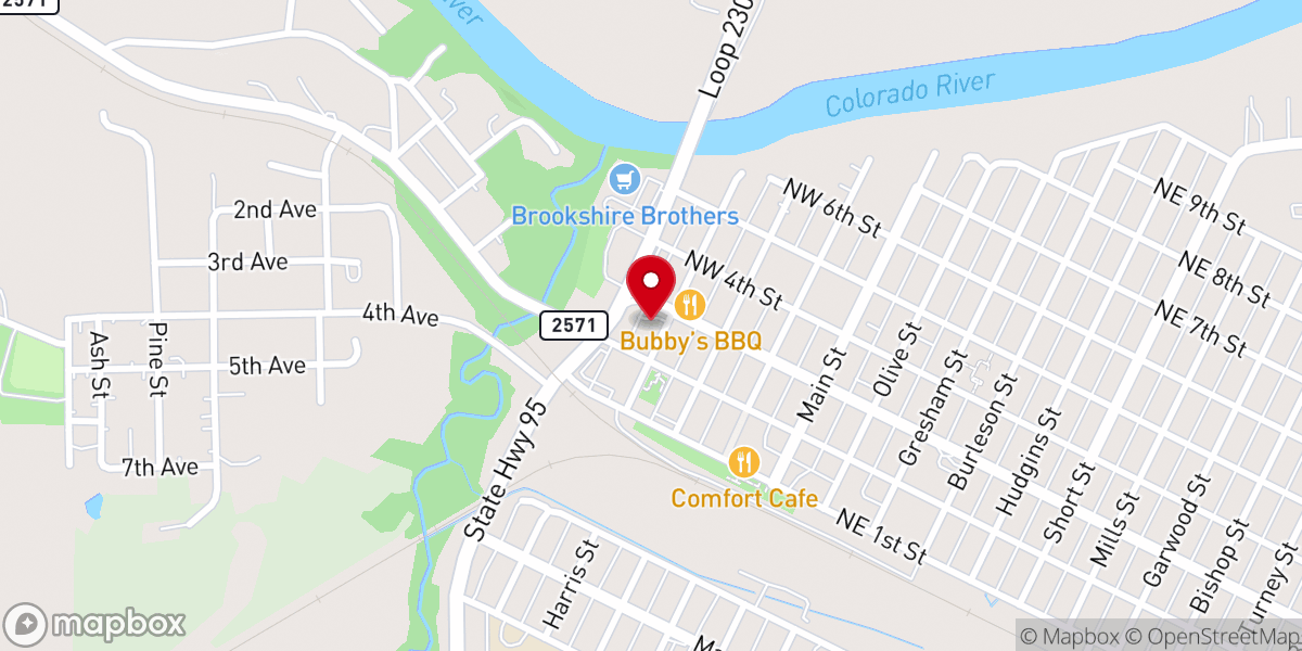 Map showing location of Pocket's Grille