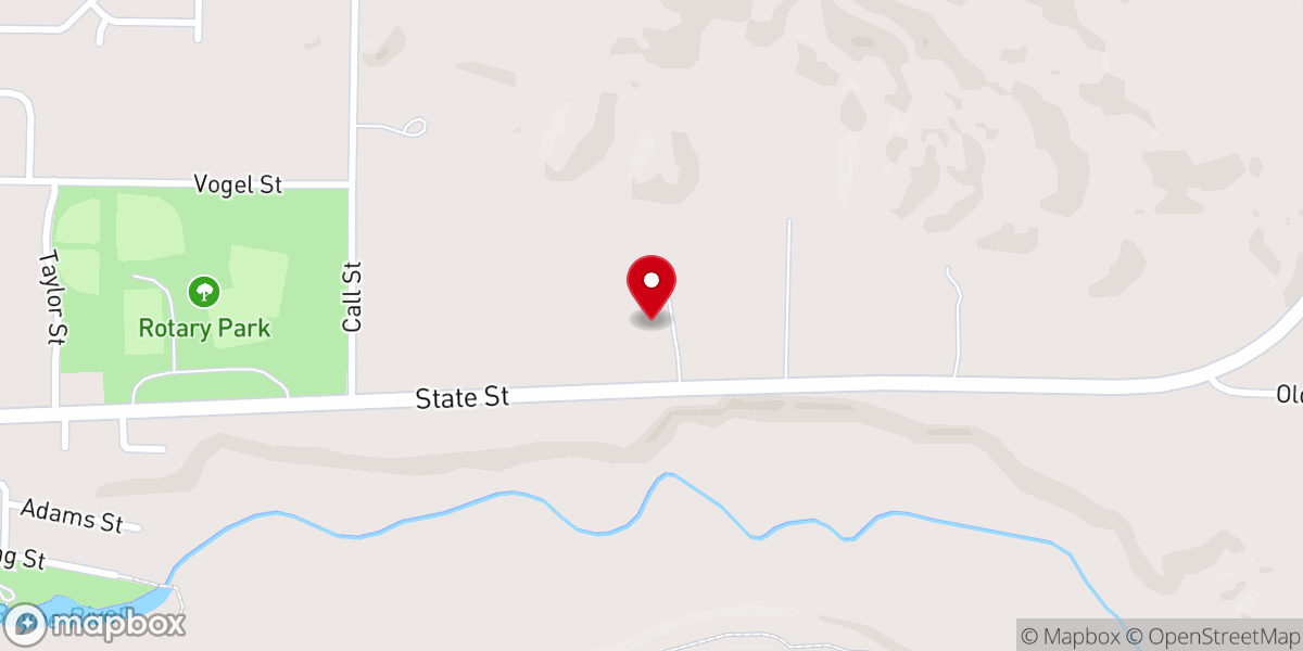 Map showing location of First Baptist Church