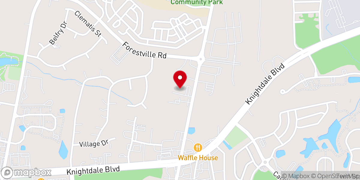 Map showing location of Malabys Crossroads Baptist Church