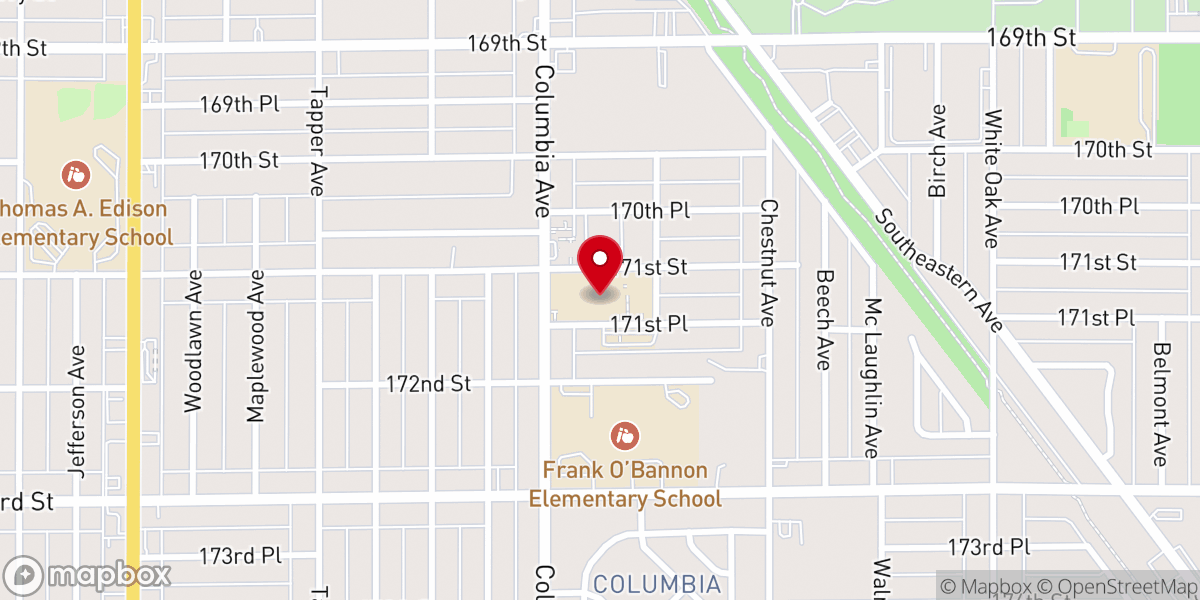 Map showing location of sjbhammond