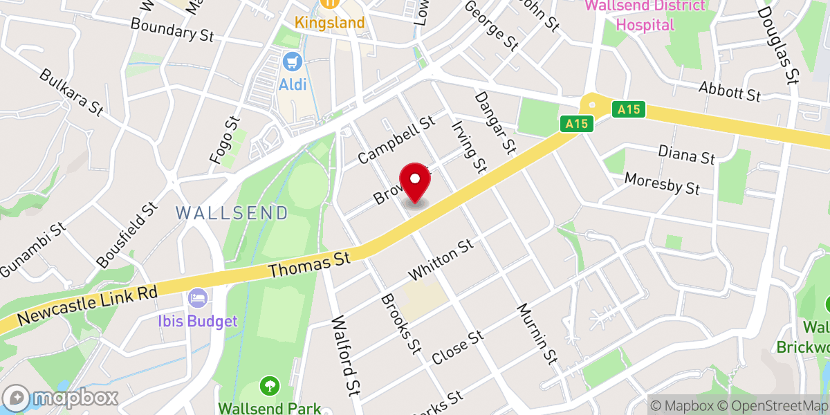 Map showing location of Saint Luke's Anglican Church