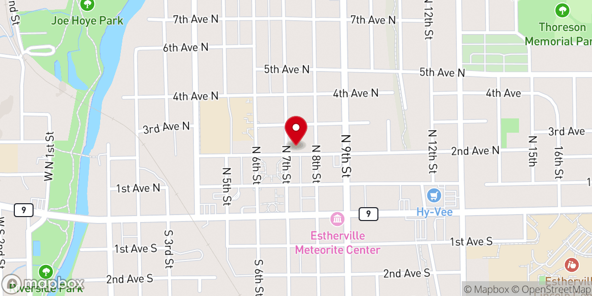Map showing location of Union Baptist Church