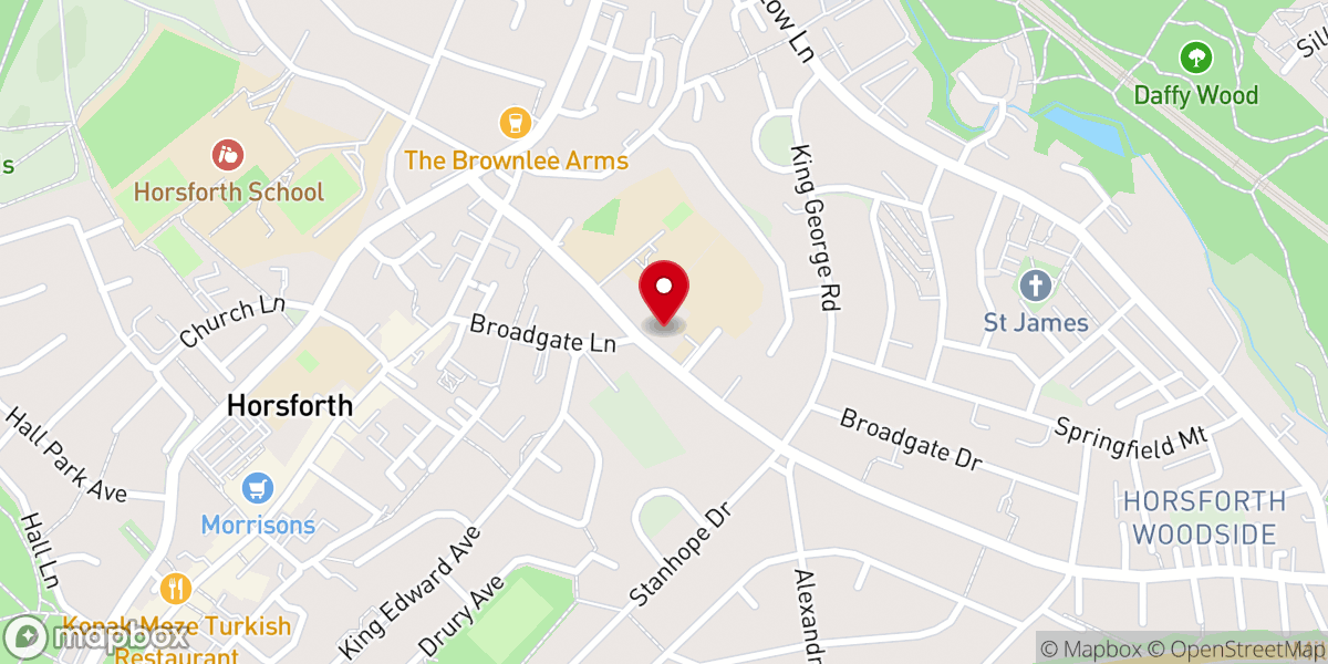 Map showing location of St Mary's Roman Catholic Church