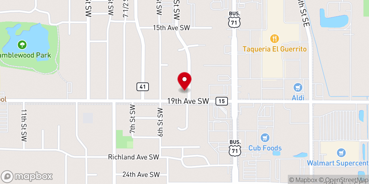 Map showing location of Immanuel Evangelical Lutheran