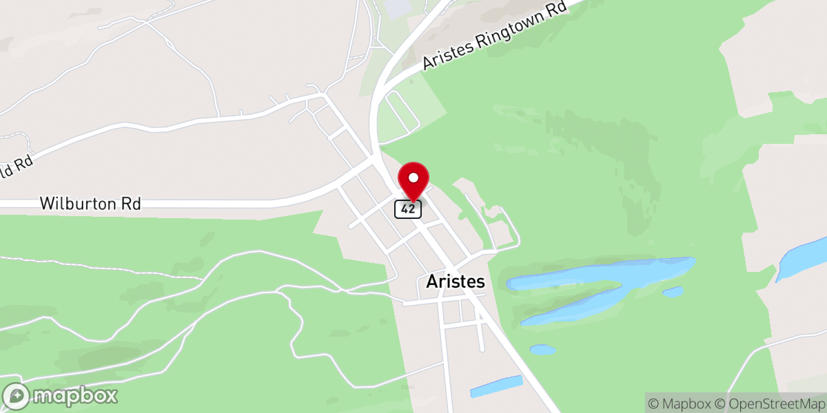 Map showing location of St. Peter's Evangelical Lutheran Church
