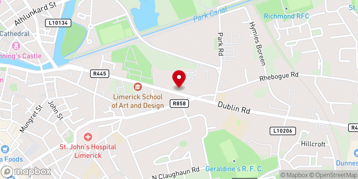 Map showing location of Saint Patrick's Roman Catholic Church