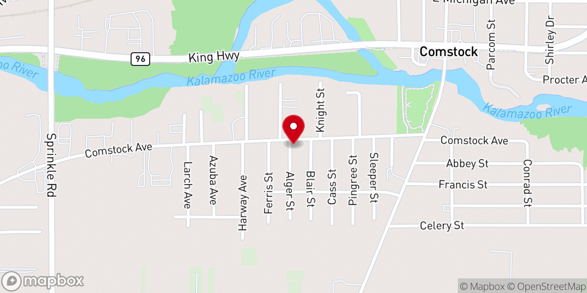 Map showing location of Comstock Avenue Church of God