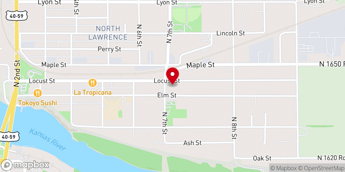 Map showing location of Fellowship Baptist Church
