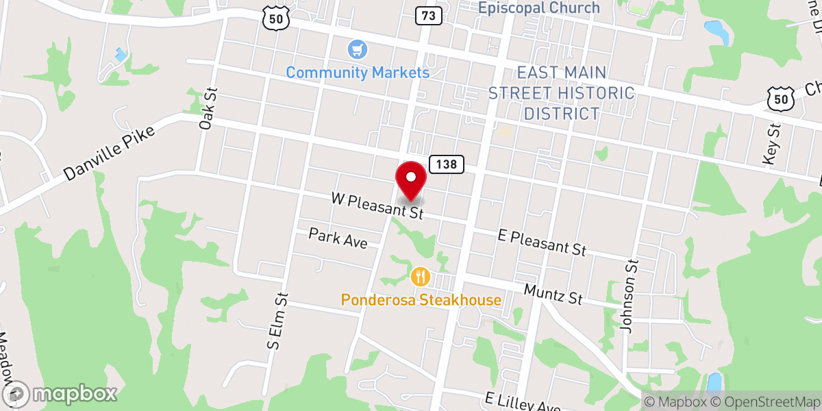 Map showing location of Wayman's Chapel AME Church