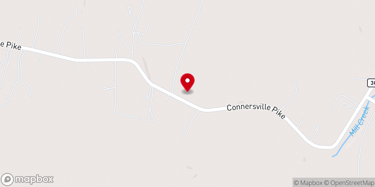 Map showing location of Mount Hope Church