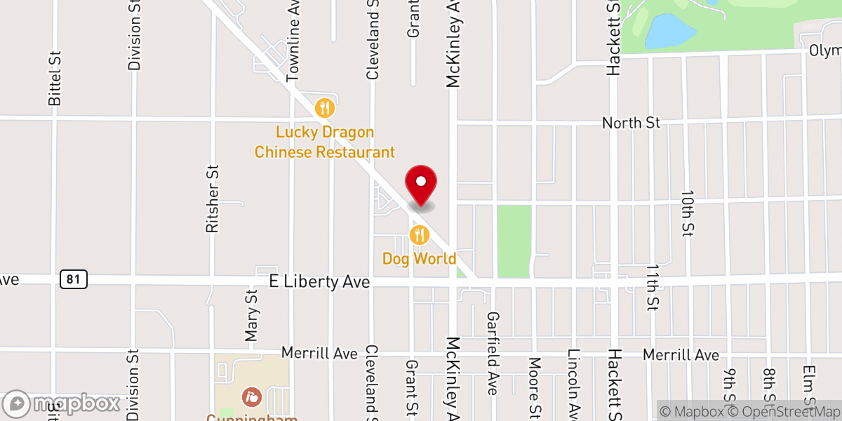 Map showing location of Overflowing Cup Total Life Center