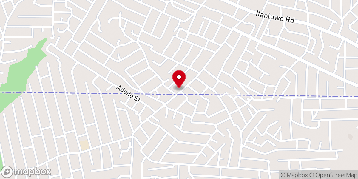 Map showing location of Living Faith Church, Agbed