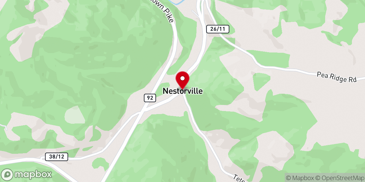 Map showing location of Big Bethal Church