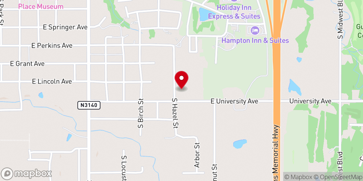 Map showing location of Church of thr Living God