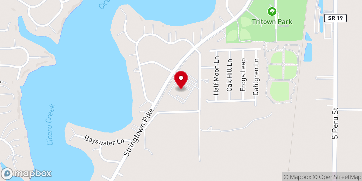 Map showing location of Cicero Christian Church